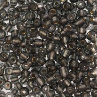 Rocailles, 50g, rund, 4mm, grau silverline grau silverline
