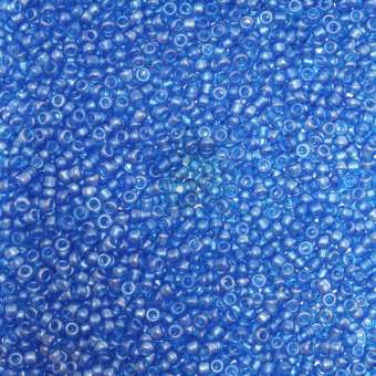 Rocailles, 50g, rund, 1,5mm, jeansblau luster jeansblau luster