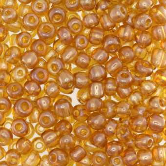 Rocailles, 50g, rund, 4mm, hellbraun luster hellbraun luster