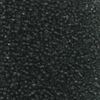 Rocailles, 50g, rund, 1,5mm, grau transparent grau transparent