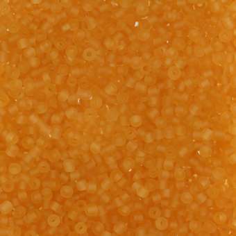 Rocailles, 50g, rund, 1,5mm, honigfarben frost honigfarben frost