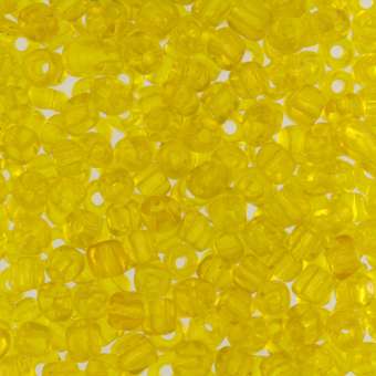 Rocailles, 50g, rund, 4mm, gelb transparent gelb transparent