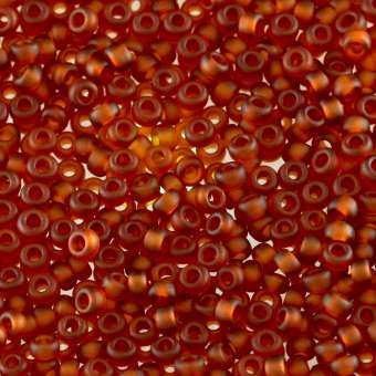Miyuki, Rocailles, 10Gramm, 2mm (11/0), 134F Transparent Frost kupferfarben (transparent frost)