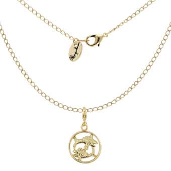 Kette mit Sternzeichen-Anhänger "Fische", goldfarben "Fische" goldfarben