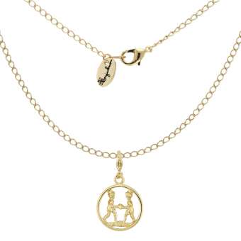 Kette mit Sternzeichen-Anhänger "Zwilling", goldfarben "Zwilling" goldfarben