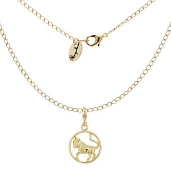 Kette mit Sternzeichen-Anhänger "Stier", goldfarben "Stier" goldfarben