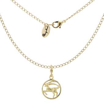 Kette mit Sternzeichen-Anhänger "Steinbock", goldfarben "Steinbock" goldfarben