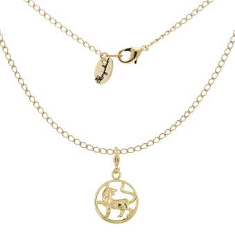 Kette mit Sternzeichen-Anhänger "Löwe", goldfarben "Löwe" goldfarben