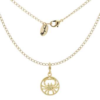 Kette mit Sternzeichen-Anhänger "Krebs", goldfarben "Krebs" goldfarben