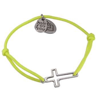Stretcharmband, neon gelb, Designset mit Bastelanleitung neon gelb
