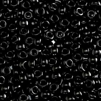 Miyuki, Rocailles, 10Gramm, 3mm (8/0), 401 Opaque schwarz (opaque)