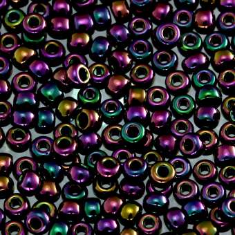 Miyuki, Rocailles, 10Gramm, 3mm (8/0), 454 Metallic dunkelviolett metallic