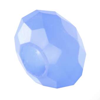 Großlochperle, geschliffenes Glas, rund, verschiedene Farben 