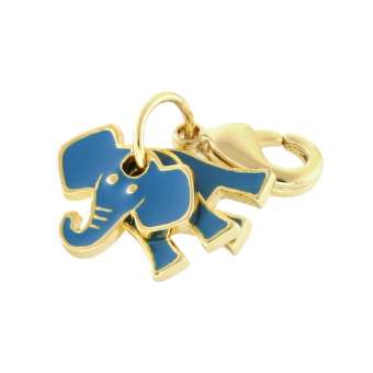 Metallanhänger, 12X12mm, Elefant, verschiedene Farben 