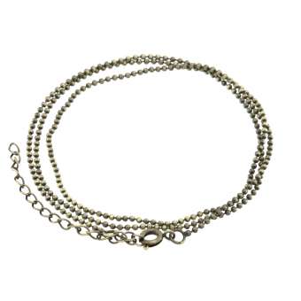 Halskette (ballchain) mit Ringverschluß, 55cm, verschiedene Farben 