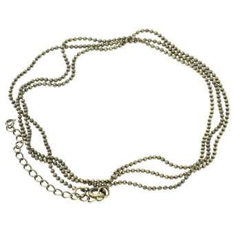 Halskette (ballchain) mit Ringverschluß, 75cm, verschiedene Farben 