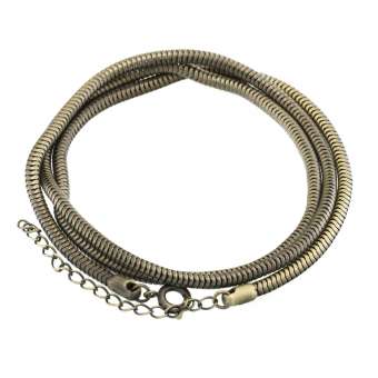 Halskette (snakechain) mit Ringverschluß, 60cm, verschiedene Farben 