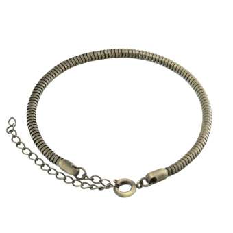 Armband (snakechain) mit Ringverschluß, 17,5cm, verschiedene Farben 
