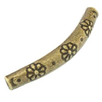 Designerschmuckstück mit Ornamenten, 30X4mm, Zylinder, verschiedene Farben 