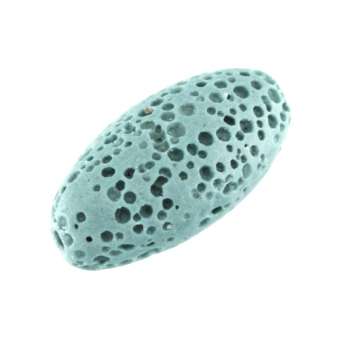 Schmuckperle aus Lava, 22mm, oval, verschiedene Farben 