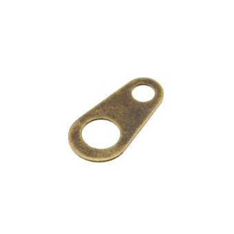 Öse (10 Stück), 8X4mm, oval (untersch. große Rundungen), verschiedene Farben 
