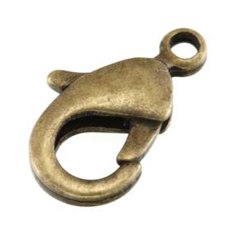 Karabinerverschluss, 18X11mm, asymmetrisch, verschiedene Farben 