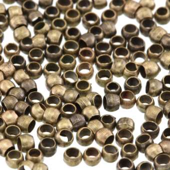Quetschperle (250 Stück), 2mm, rund, verschiedene Farben 