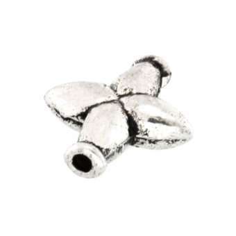 Metallperle, 14X12mm, Kreuz, verschiedene Farben 