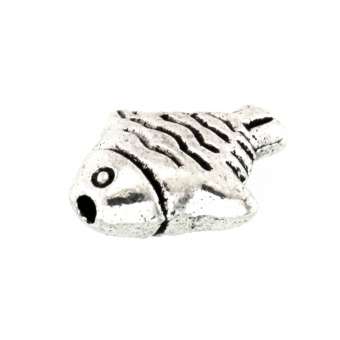 Metallperle, 14X12mm, Fisch, verschiedene Farben 