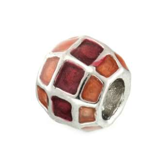Großlochperle, 10mm, rund, verschiedene Farben 