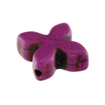 Motivperle, 15mm, modernes Kreuz, verschiedene Farben 