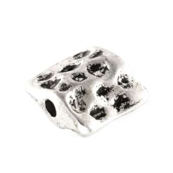 Metallperle, 8X7mm, rechteckig, verschiedene Farben 