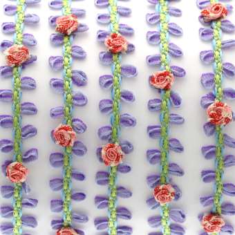 Fantasieband mit Schlaufen, 50cm, 10mm breit, verschiedene Farben 