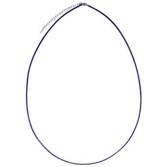 Halskette aus Leder, 60cm, dunkelviolett (Sterling Silber) 