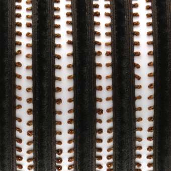 Samtband mit Schlaufen, 50cm, 14mm breit, dunkelbraun dunkelbraun