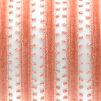 Samtband mit Schlaufen, 50cm, 14mm breit, rosa-apricot rosa-apricot