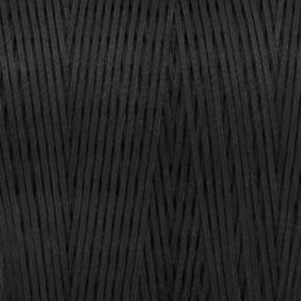 Gewachstes Band in Baumwolloptik (100cm), 1mm X 0,4mm breit, schwarz farben schwarz
