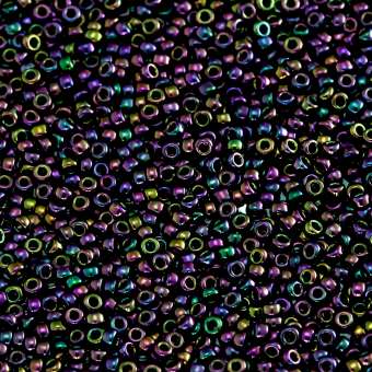 Miyuki, Rocailles, 10Gramm, 1,5mm (15/0), 454 Metallic dunkelviolett metallic