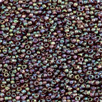 Miyuki, Rocailles, 10Gramm, 1,5mm (15/0), 294 Transparent Rainbow lila (transparent rainbow)