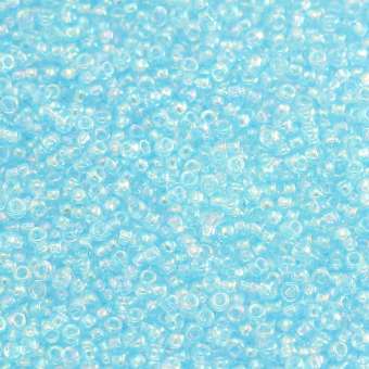 Miyuki, Rocailles, 10Gramm, 1,5mm (15/0), 260 Transparent Rainbow hellblau (transparent rainbow)