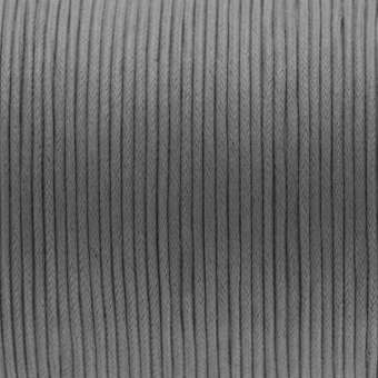 Gewachstes Baumwollband, 100cm, 2mm breit, mittelgrau mittelgrau