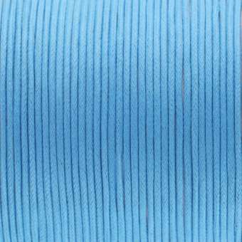 Gewachstes Baumwollband, 100cm, 2mm breit, hellblau hellblau