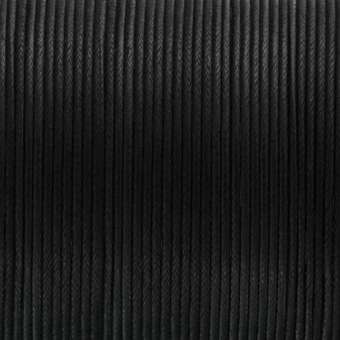 Gewachstes Baumwollband, (100cm), 2mm breit, schwarz schwarz