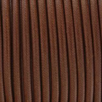 Gewachstes Schmuckband (50cm), 4mm breit, rund, mittelbraun mittelbraun
