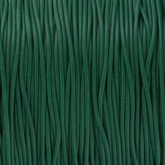 Gewachstes Schmuckband (100cm), 1mm breit, rund, dunkelgrün dunkelgrün
