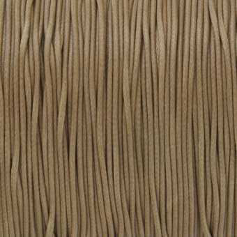 Gewachstes Schmuckband (100cm), 1mm breit, rund, braun-beige braun-beige
