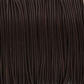 Gewachstes Schmuckband (100cm), 1mm breit, rund, dunkelbraun dunkelbraun