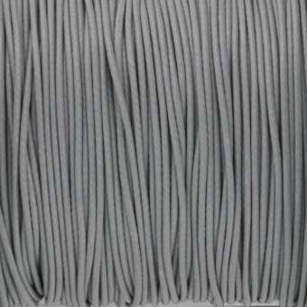 Gewachstes Schmuckband (100cm), 1mm breit, rund, silbergrau silbergrau