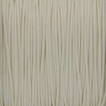 Gewachstes Schmuckband (100cm), 1mm breit, rund, weiß weiß
