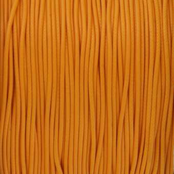 Gewachstes Schmuckband (100cm), 1mm breit, rund, sonnengelb sonnengelb